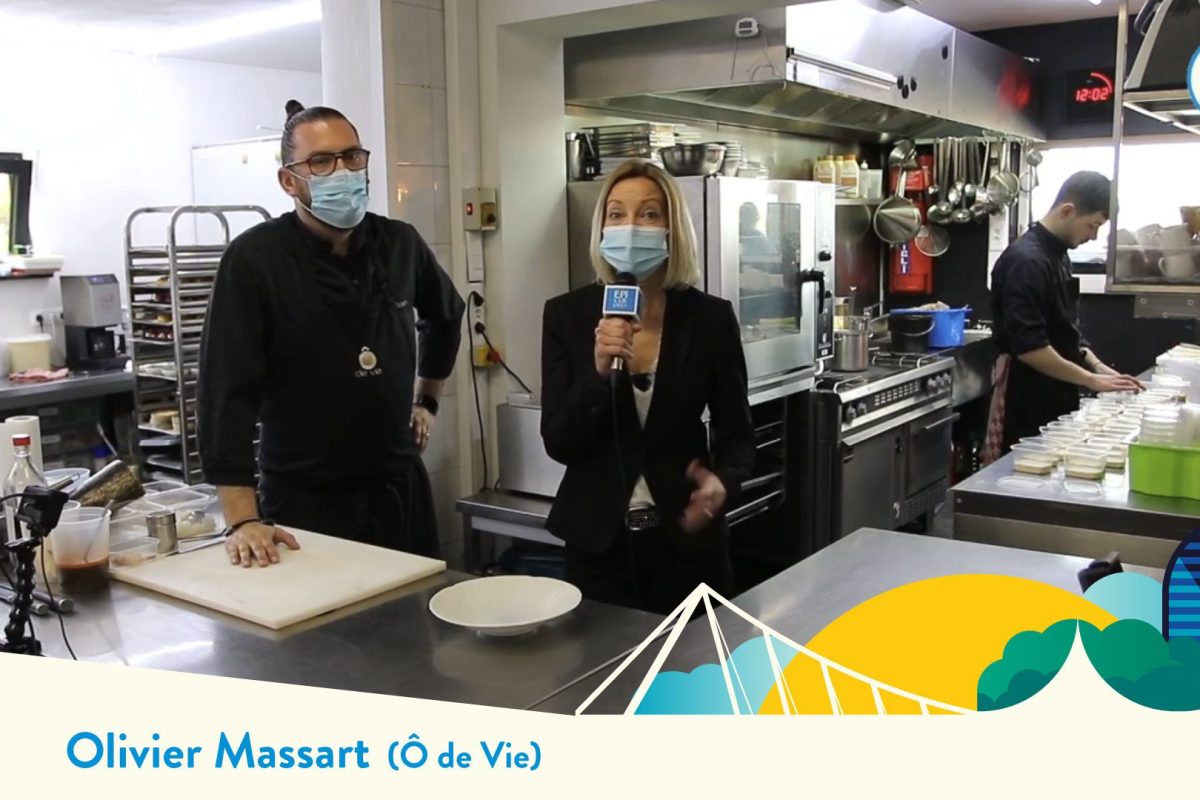 Olivier Massart (restaurant Ô de Vie) – Recette et dressage d&rsquo;un Sushi décomposé avec Gambas et Nori