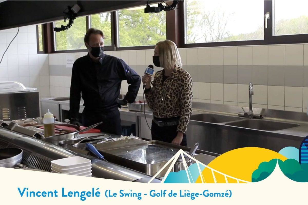 Vincent Lengelé (restaurant Le Swing au golf de Liège-Gomzé) – Recette de Filet de Canette aux 10 Epices et juste snacké, Confit de Rhubarbe, Fritons, …